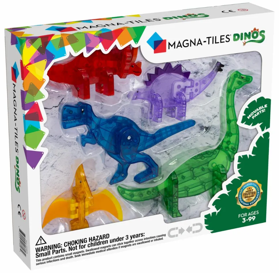 Magna-Tiles | Dinosaurer, 5 stk