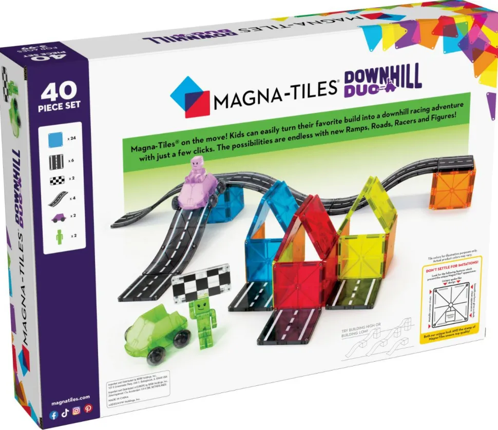 Magna-Tiles | Downhill Duo, 40 dele