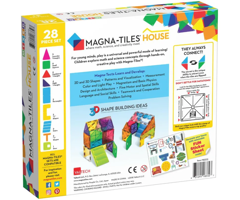 Magna-Tiles | Hus 28 stk.