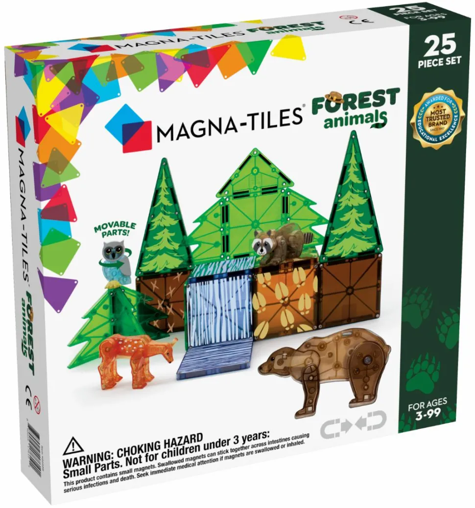 Magna-Tiles | Livet i skoven, 25 stk