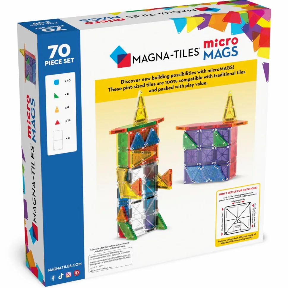 Magna-Tiles | microMAGS Deluxe, 70 stk