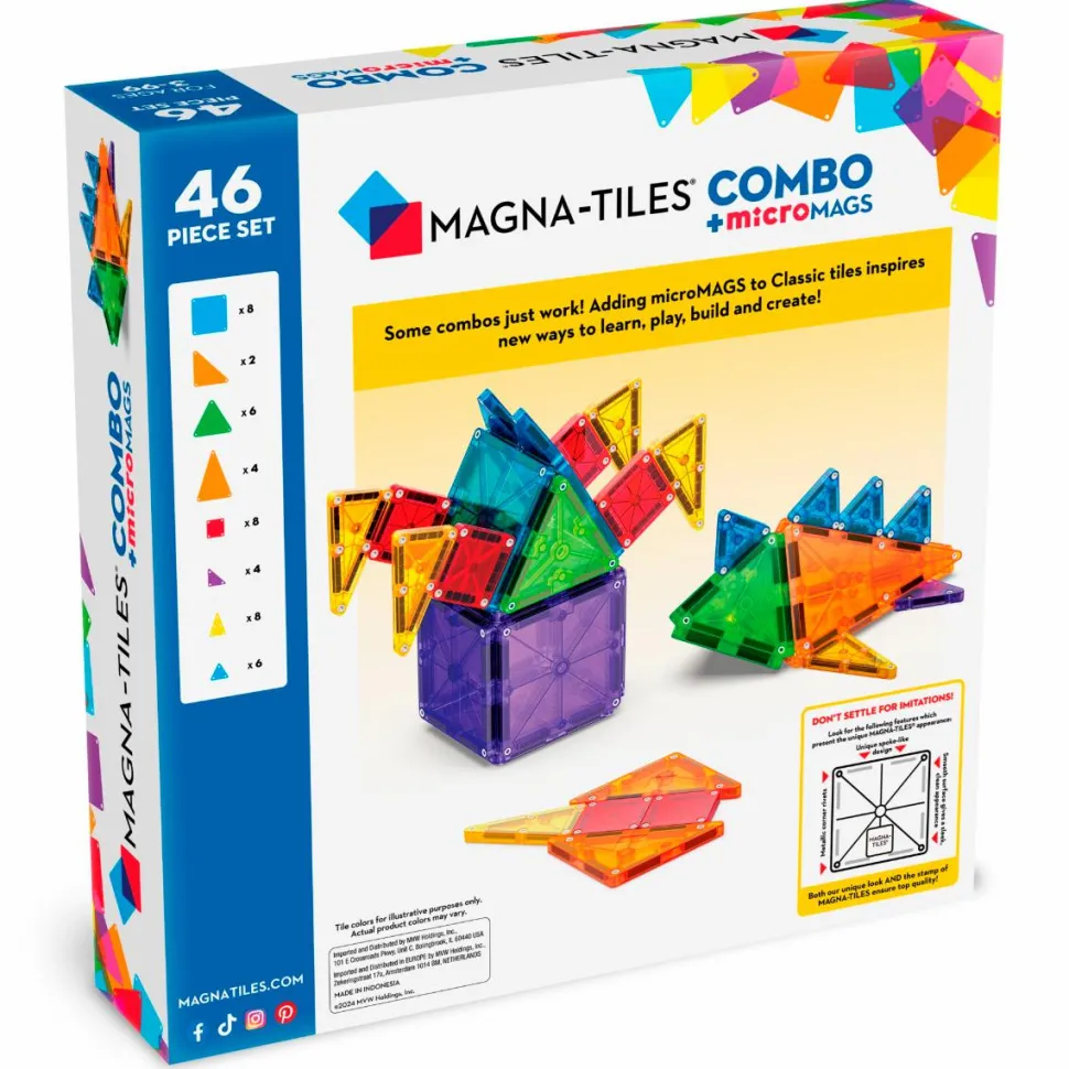 Magna-Tiles | microMAGS kombi, 46 stk