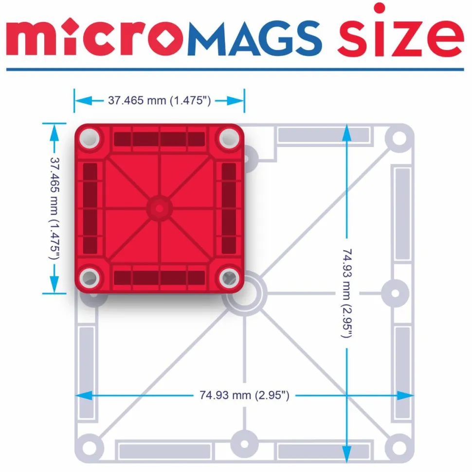 Magna-Tiles | microMAGS rejsesæt, 26 stk