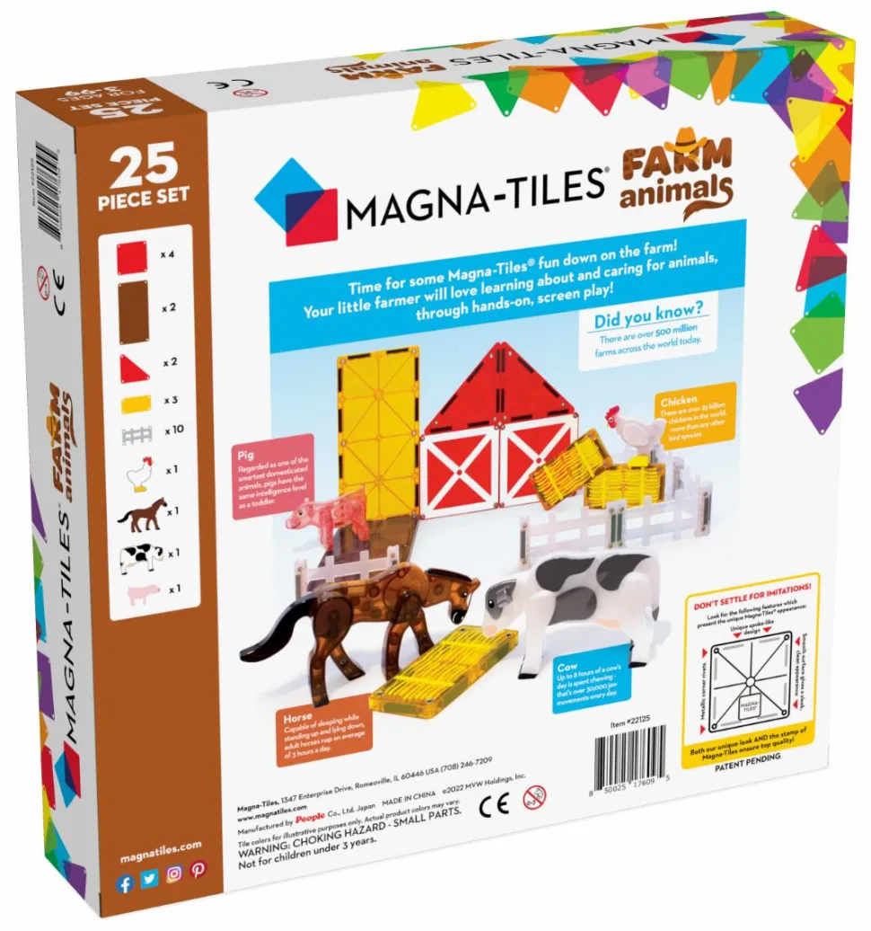 Magna-Tiles | På bondegården, 25 stk