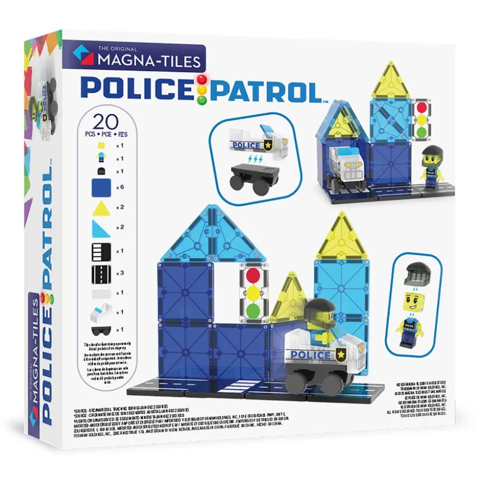 Magna-Tiles | Politipatrulje, 20 stk