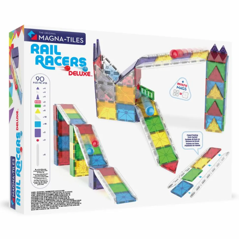 Magna-Tiles | Rail Racers Deluxe kuglebane, 90 stk