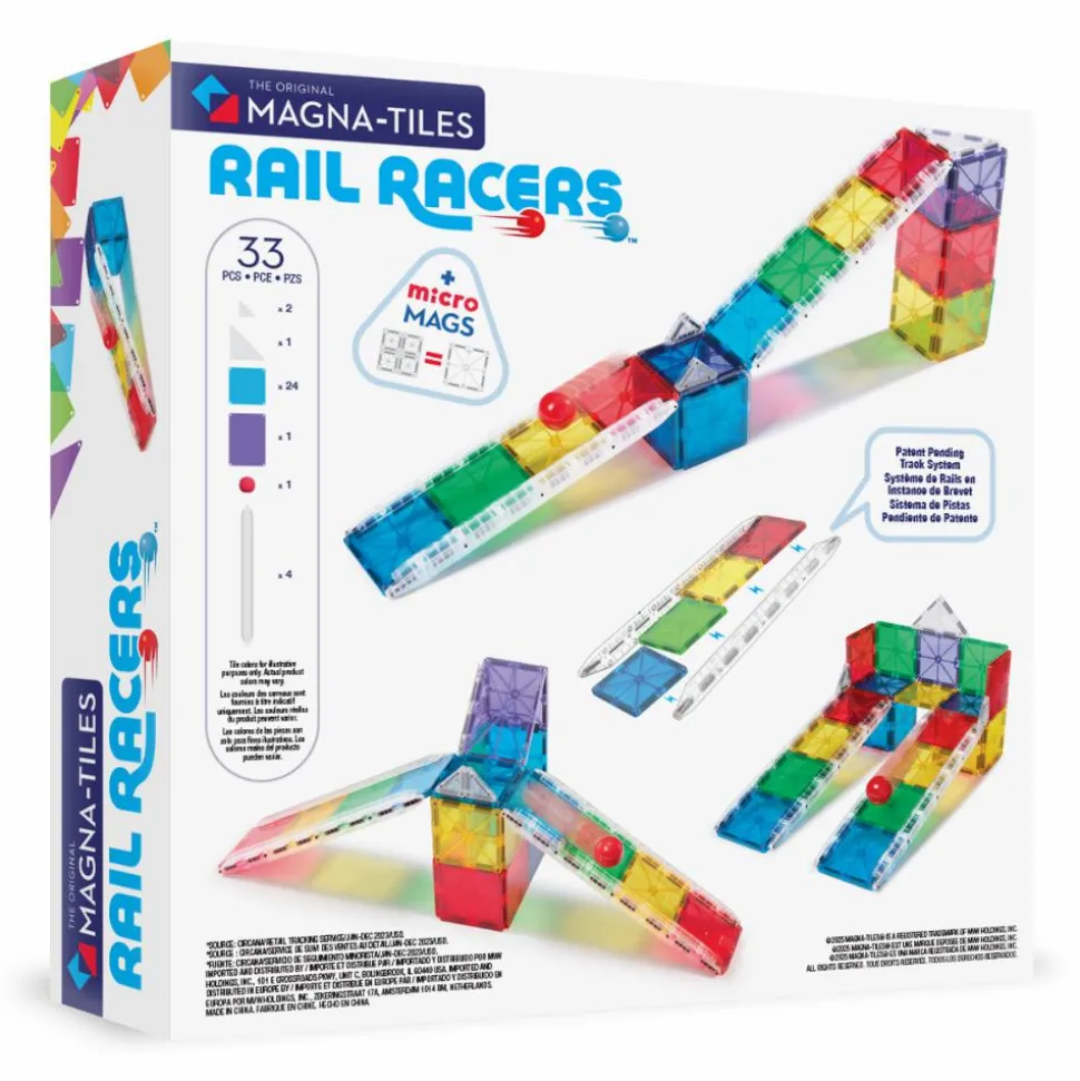 Magna-Tiles | Rail Racers kuglebane, 33 stk