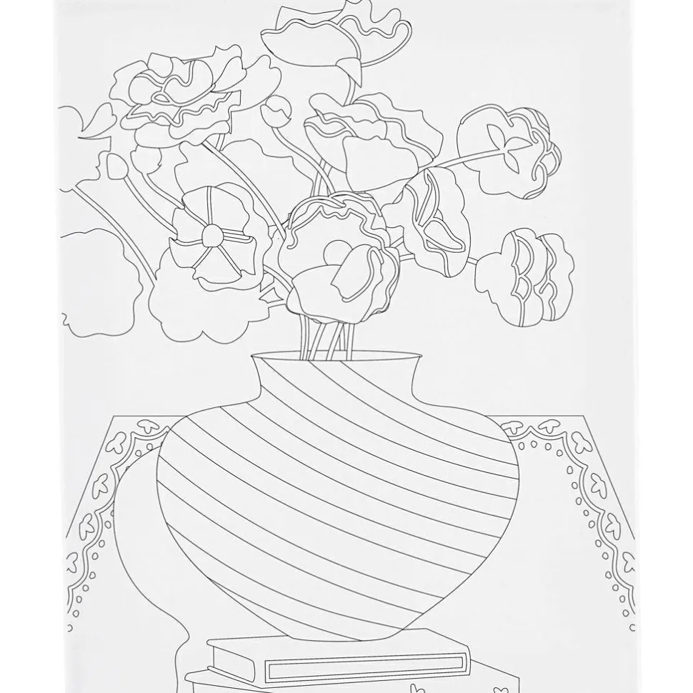 Malerlærred 24 x 30 cm - Buket i vase