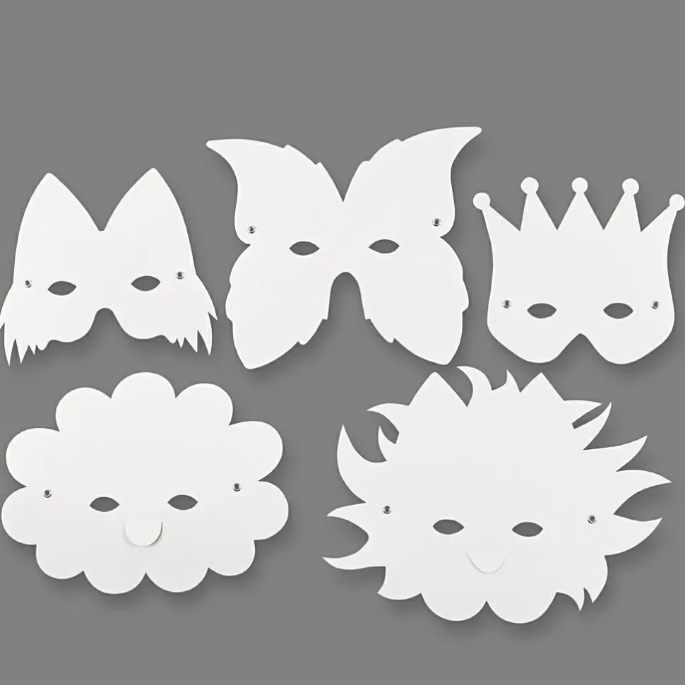 Masker i pap, 5 stk