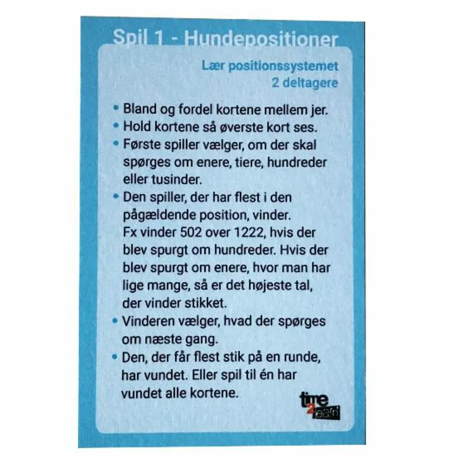 Matematik | 2. klasse | Hundepositioner