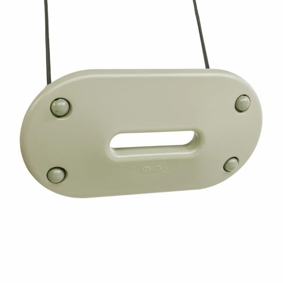 Plastgynge 45 x 24 cm - Salviegrøn (sort reb)