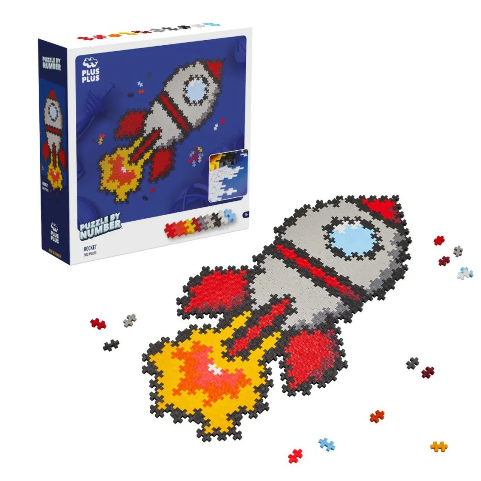 Plus-Plus - Puzzle By Number, Raket 500 stk