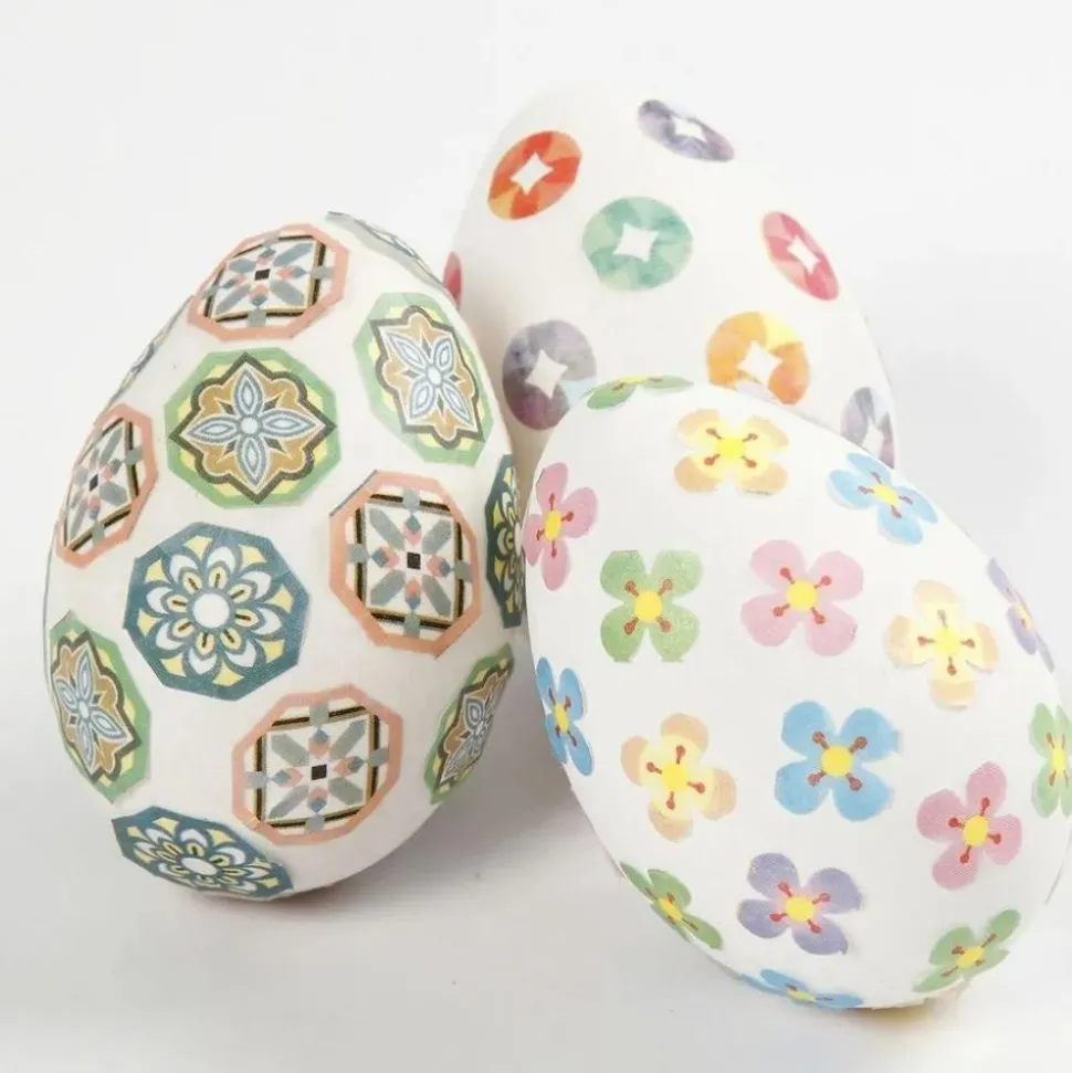 Påskeæg af plast, 12 stk - H: 6 cm