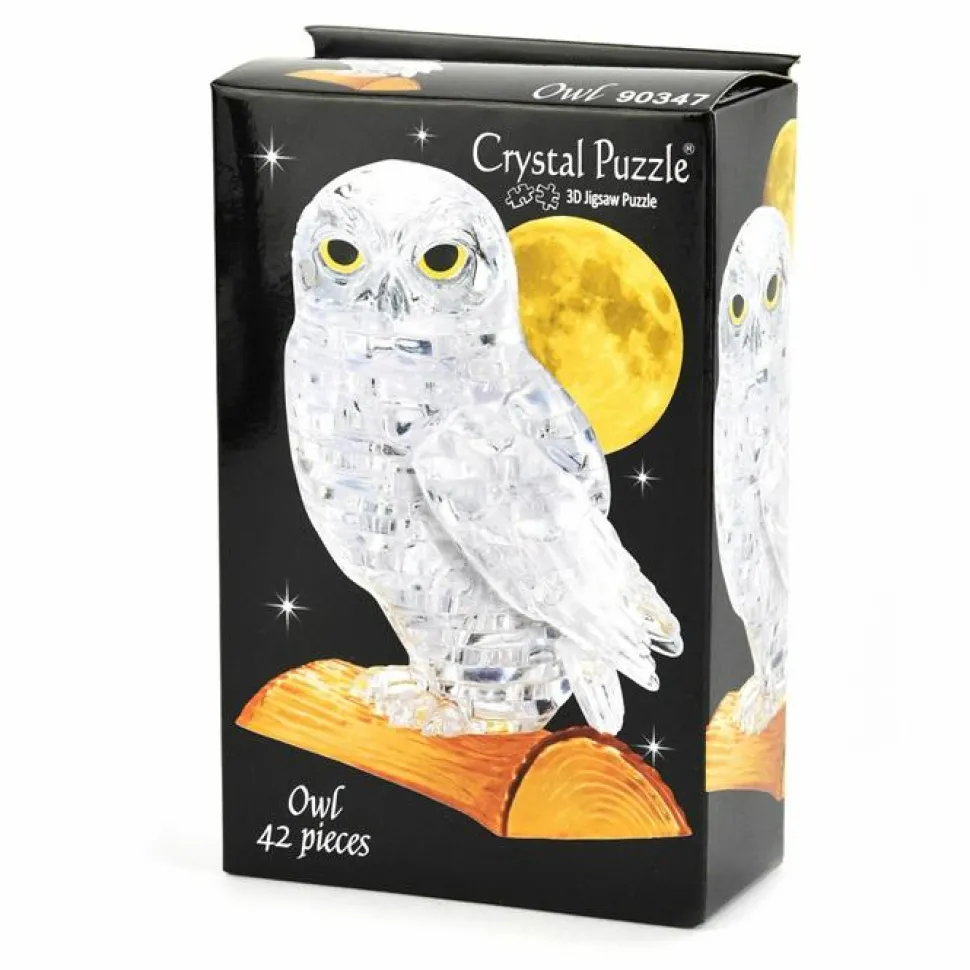 Puslespil 3D krystal - Ugle, 42 dele