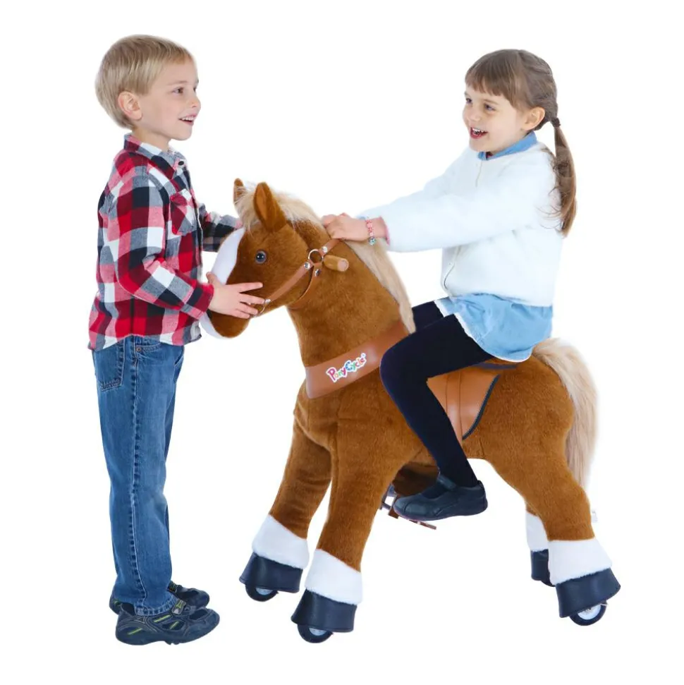 Rid Selv - Hest, lysebrun m. hvid blis, Small