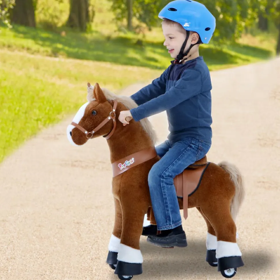 Rid Selv - Hest, lysebrun m. hvid blis, Small
