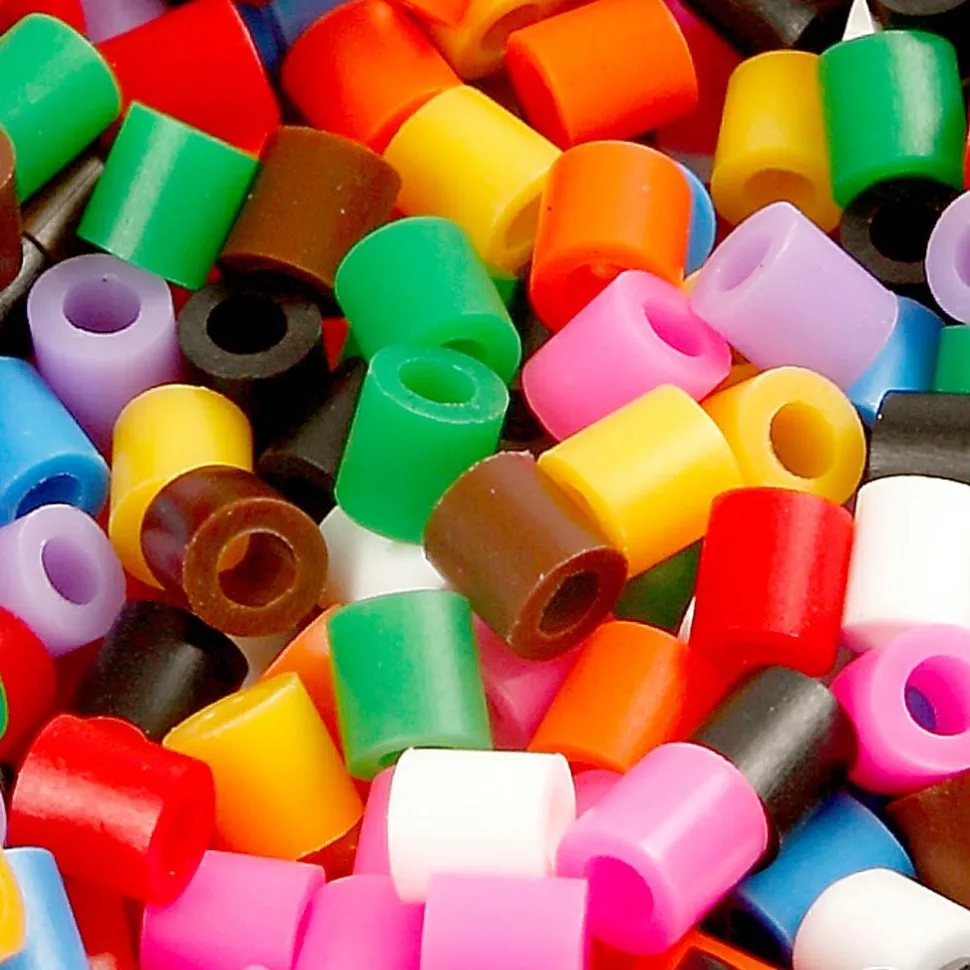 Rørperler midi - Basisfarver, 5.000 stk.
