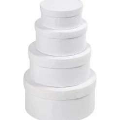 Runde æsker af pap, 4 stk