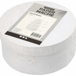 Runde æsker af pap, 4 stk