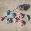 Sandforme i silikone - Nordiske farver, 4 stk.