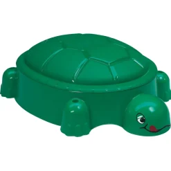 Sandkasse i plast - Skildpadde m. låg, grøn
