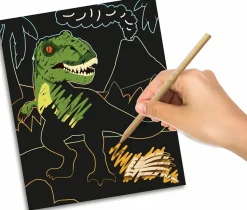Scratch kort - Glow in the dark dinosaurer