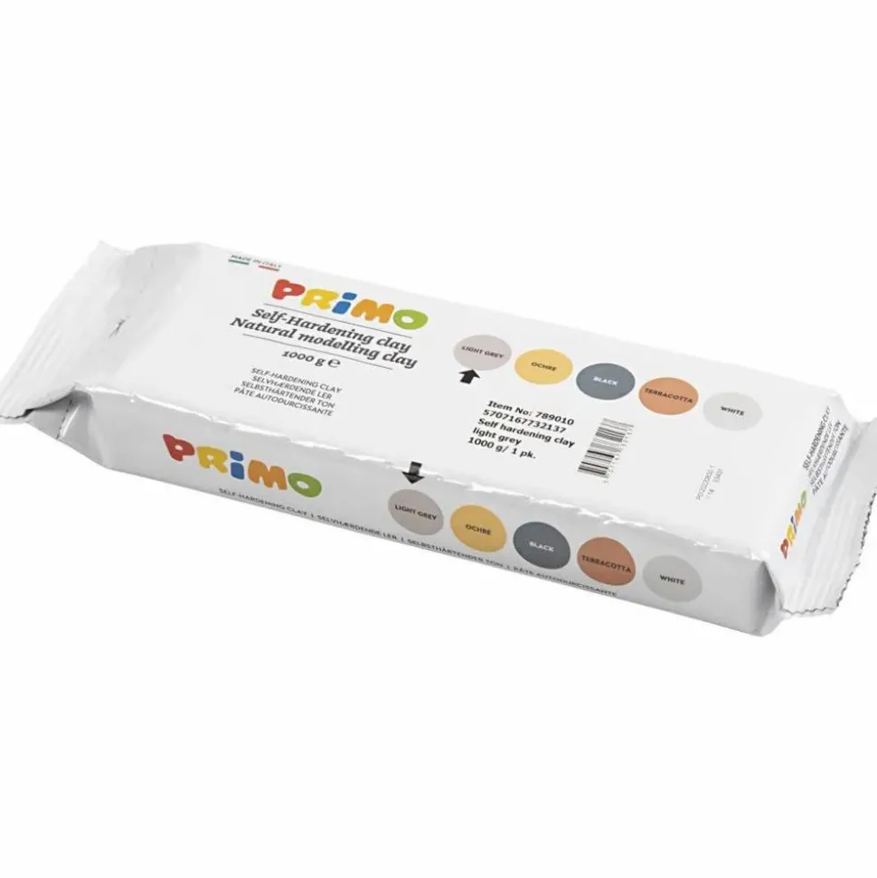 Selvhærdende ler - Lysegrå, 1 kg.