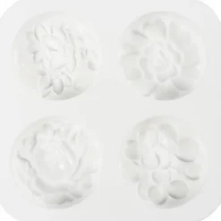 Silikoneform - Blomstermotiver, 4 stk