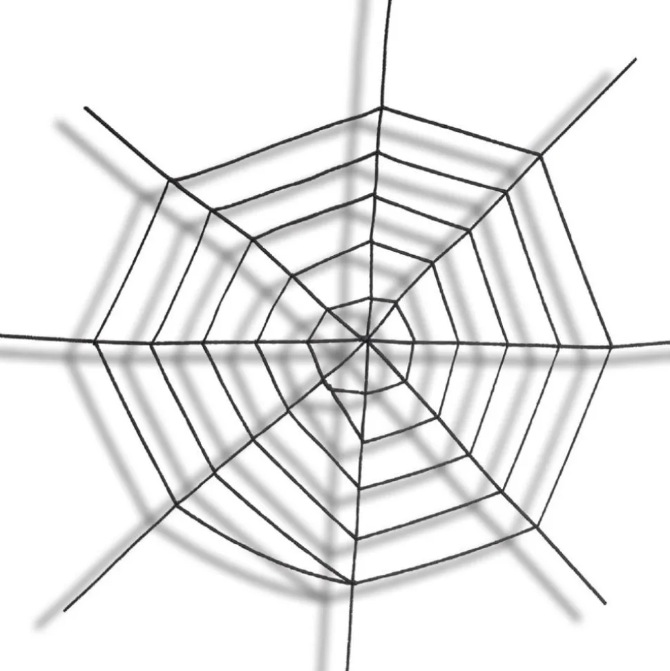 Sort spindelvæv Ø150 cm