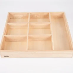 Sorteringsbakke af træ, 7 rum