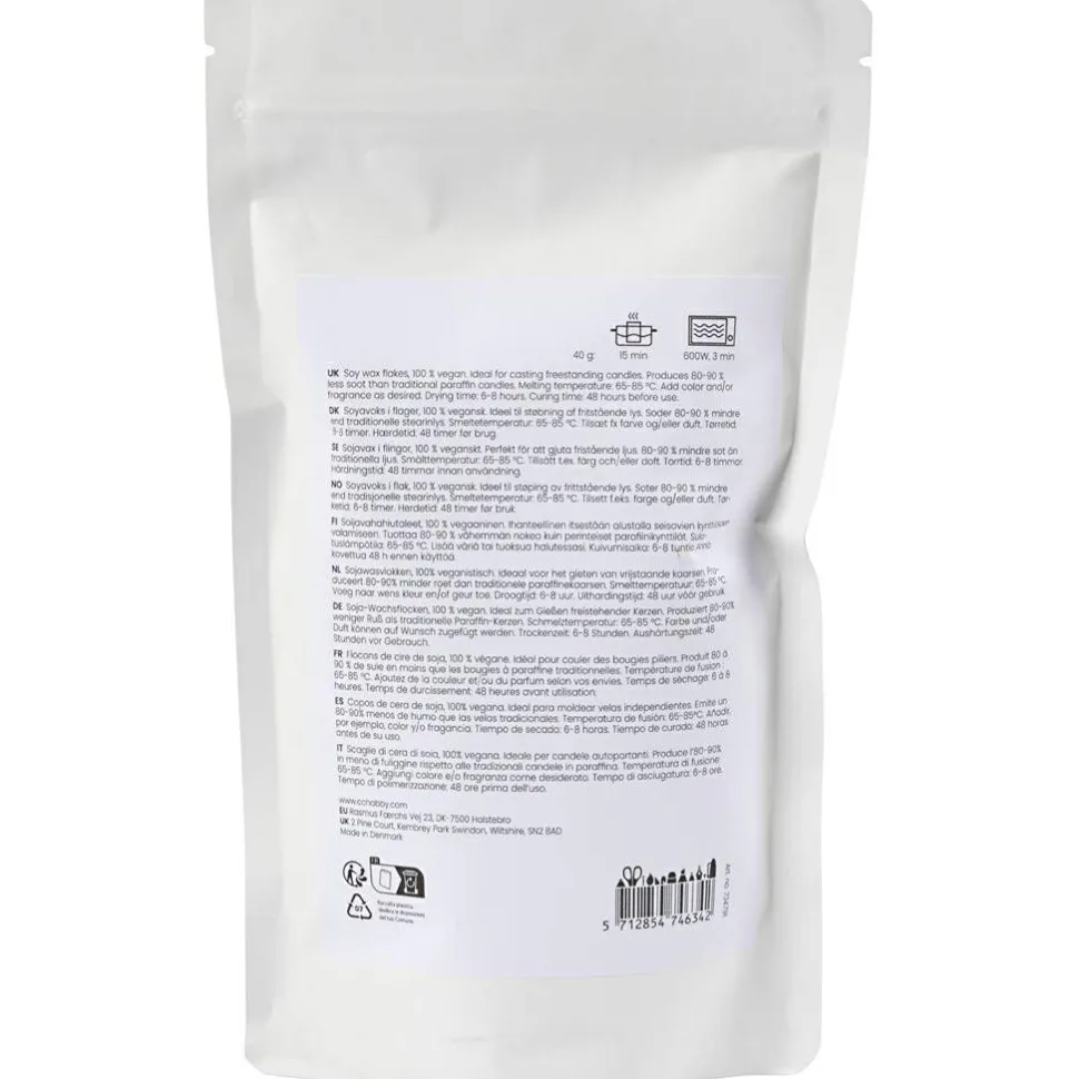Soyavoks til fritstående lys - Creme, 250 gr.