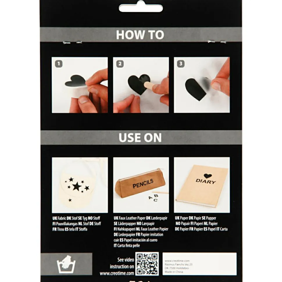 Stickers til tekstildekoration - Kalendertal, røde