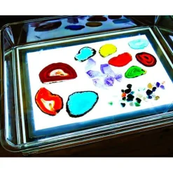 Transparent bakke med sider